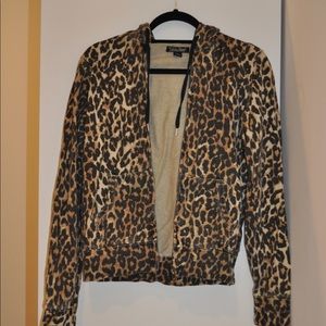 Leopard zip up jacket